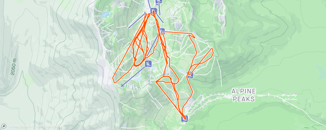 Map of the activity, Morning Skiing At Alpine