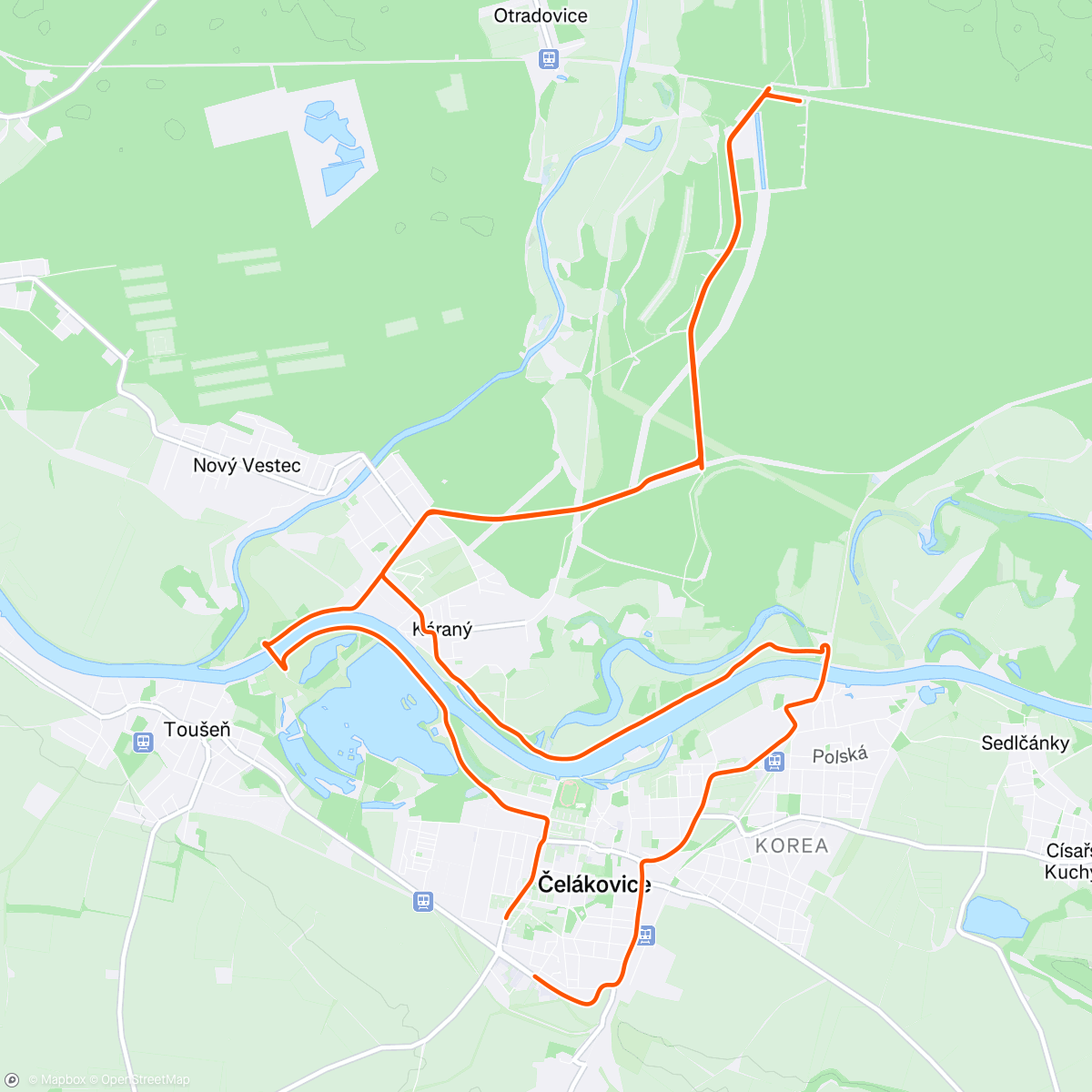 Map of the activity, 6x3.5min@320W