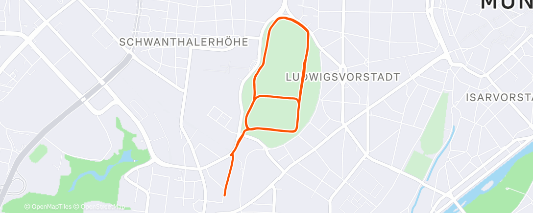 Map of the activity, Lunch Run