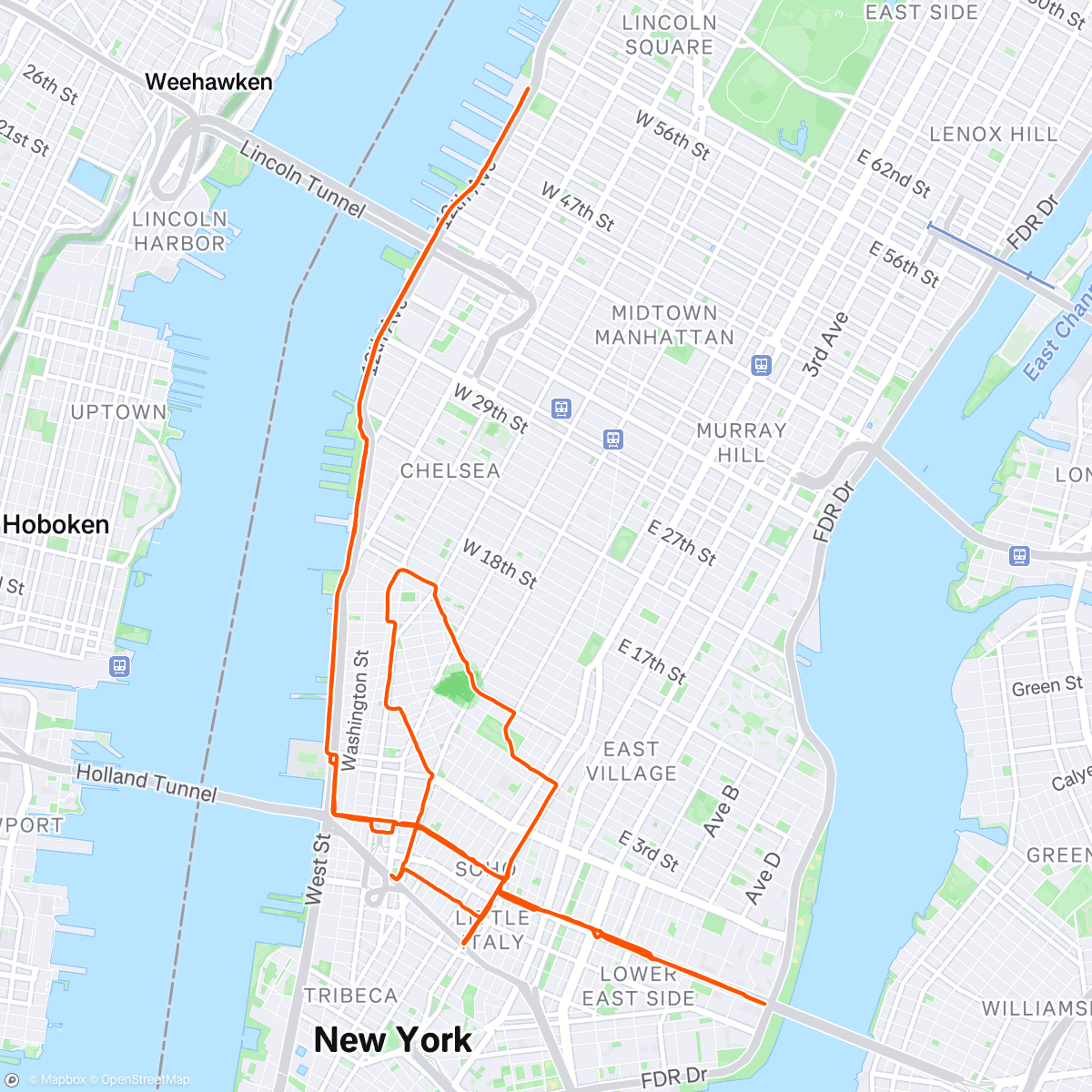 Map of the activity, A homeless guy yelled “what are you running from?”