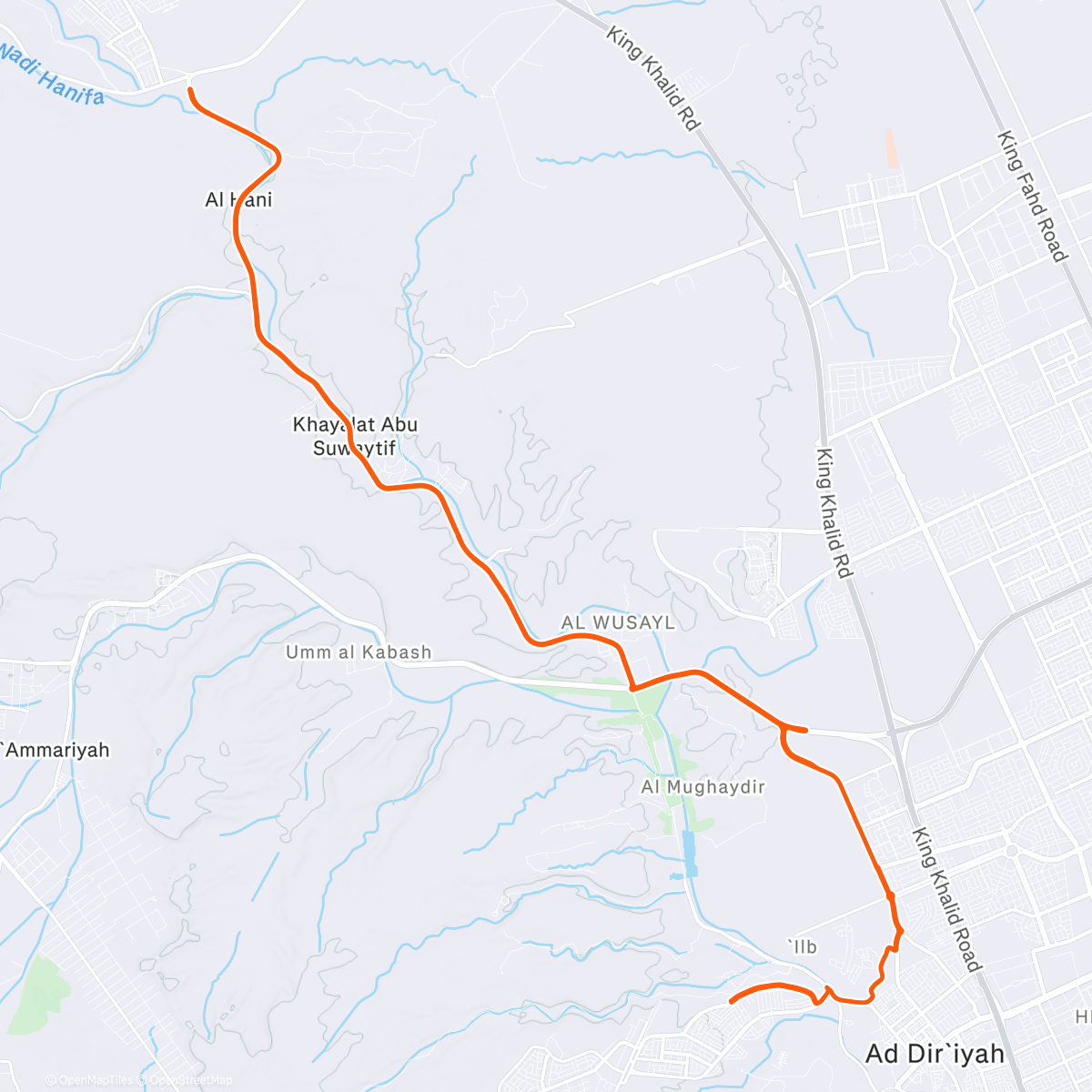 Map of the activity, الاثنين 🦵🏽😮‍💨 Monday