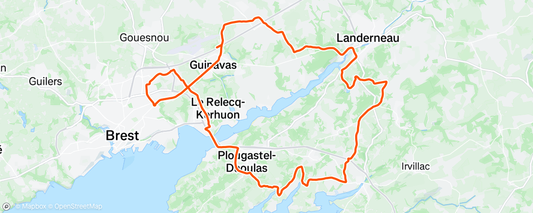 Map of the activity, Afternoon Ride