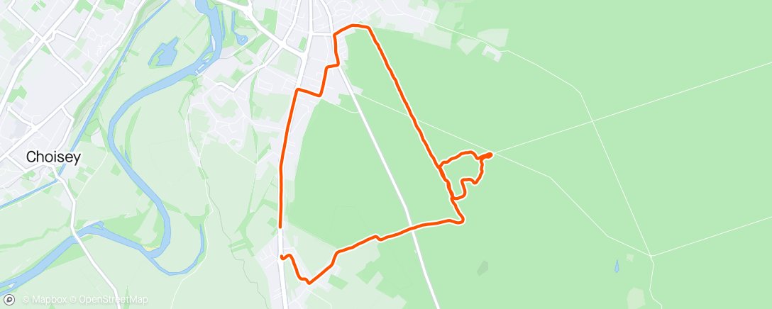 Map of the activity, Course à pied le matin