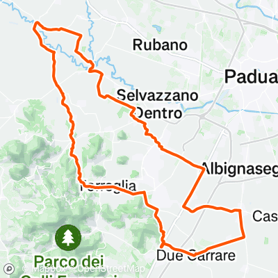 Feriole-Abano-Maserà-Due Carrare-Torreglia | 60.7 km Cycling Route on ...