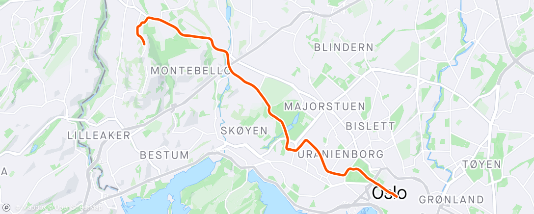 アクティビティ「Rolig commute på morran📈🤌」の地図
