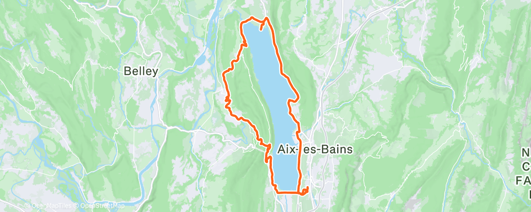 Map of the activity, Sortie vélo le matin