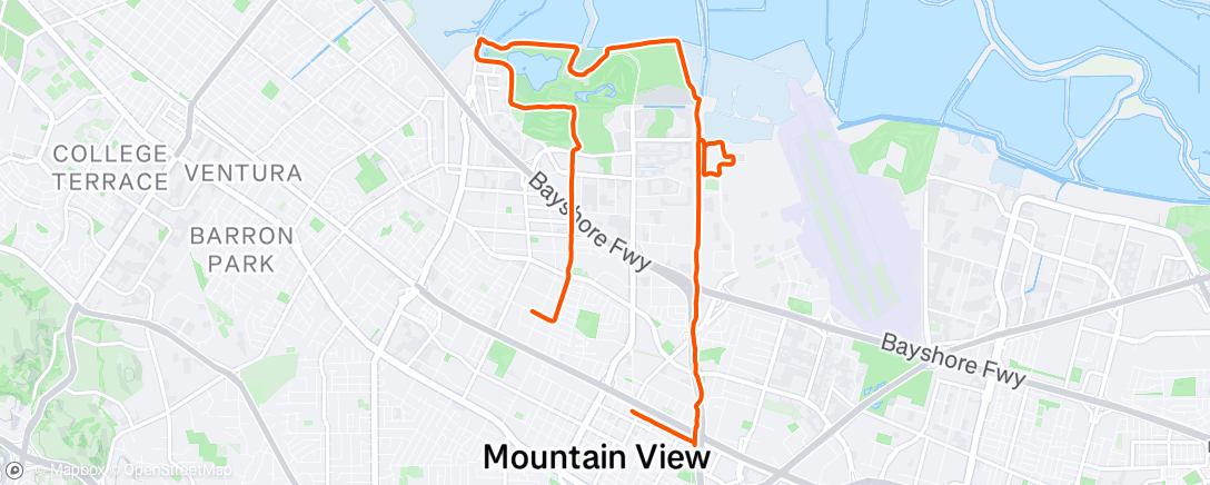 Map of the activity, Morning Run