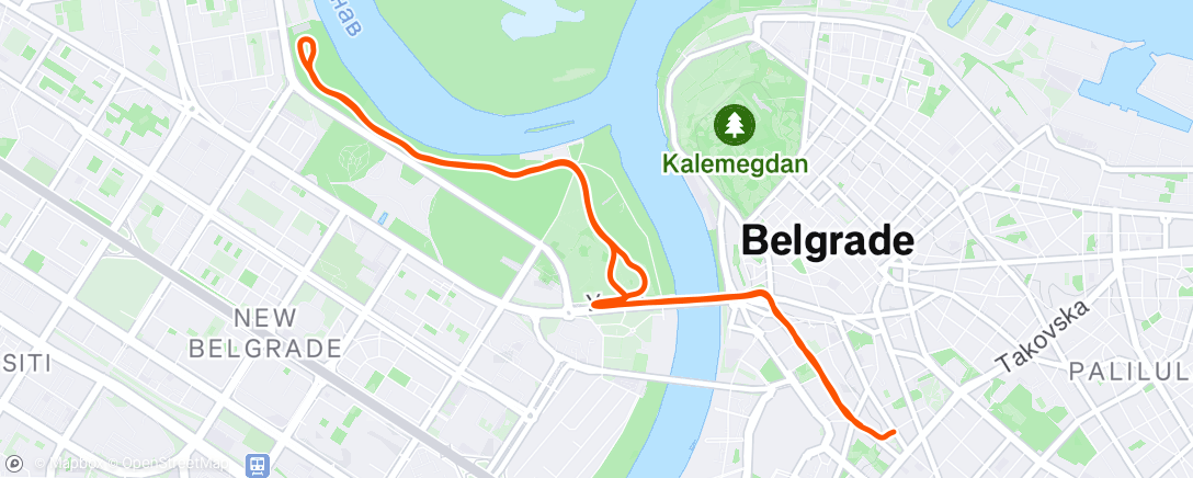 Map of the activity, Night Run