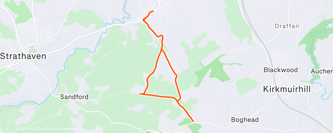 Map of the activity, Lunch Run