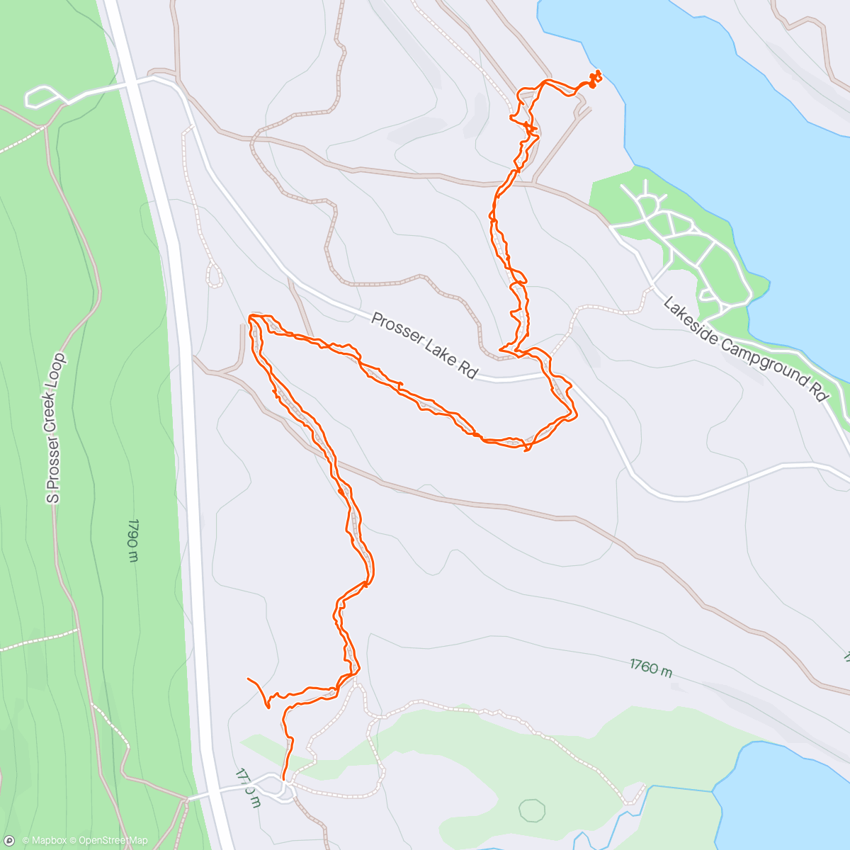 Map of the activity, Emigrant Trail with my parents and Sylvie