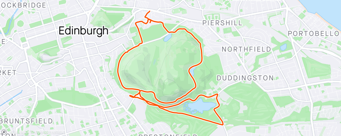 Map of the activity, Holyrood Run with Butcher
