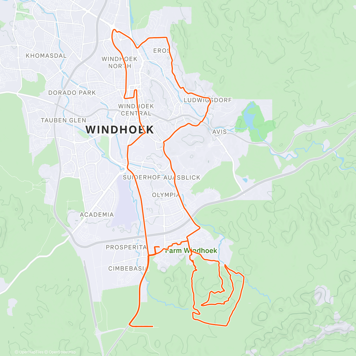 Map of the activity, Dashacclimatisationride #1
