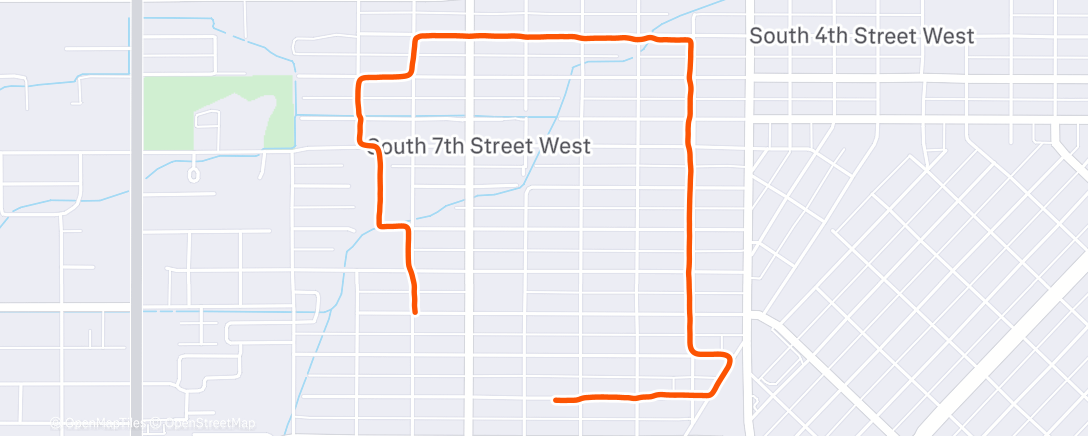 Map of the activity, Morning Run