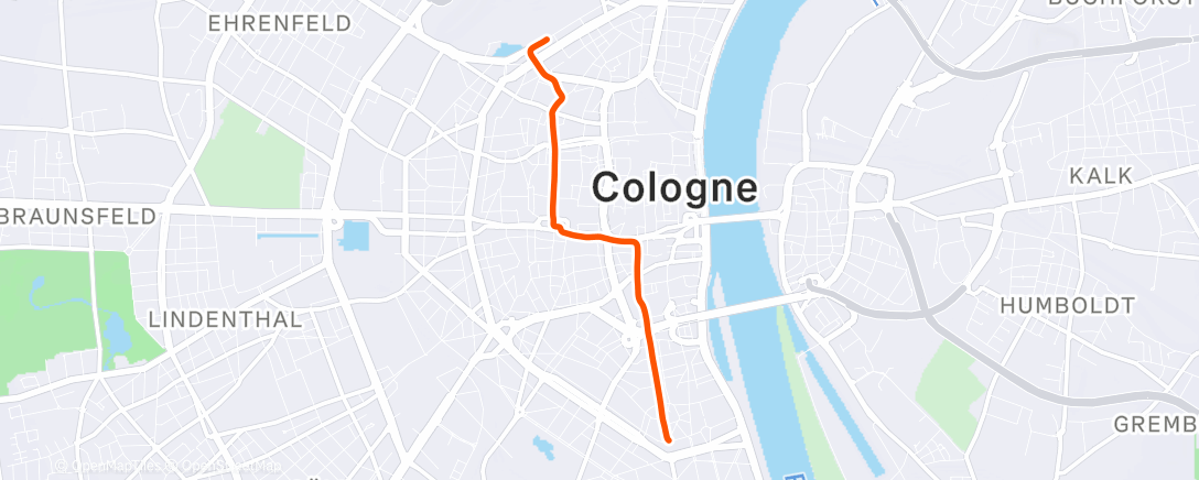 Map of the activity, Nachtradfahrt