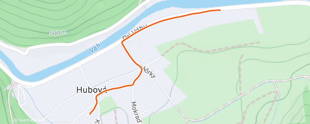 Map of the activity, Afternoon Walk