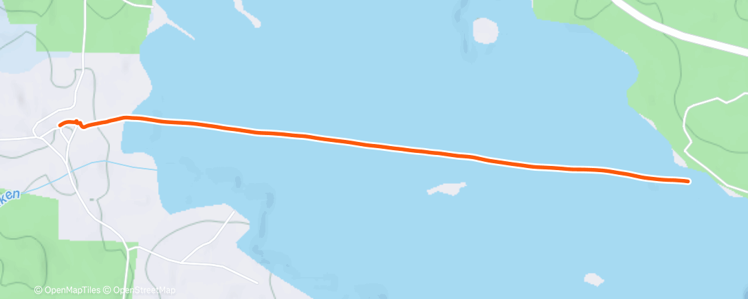 Map of the activity, Night Swim