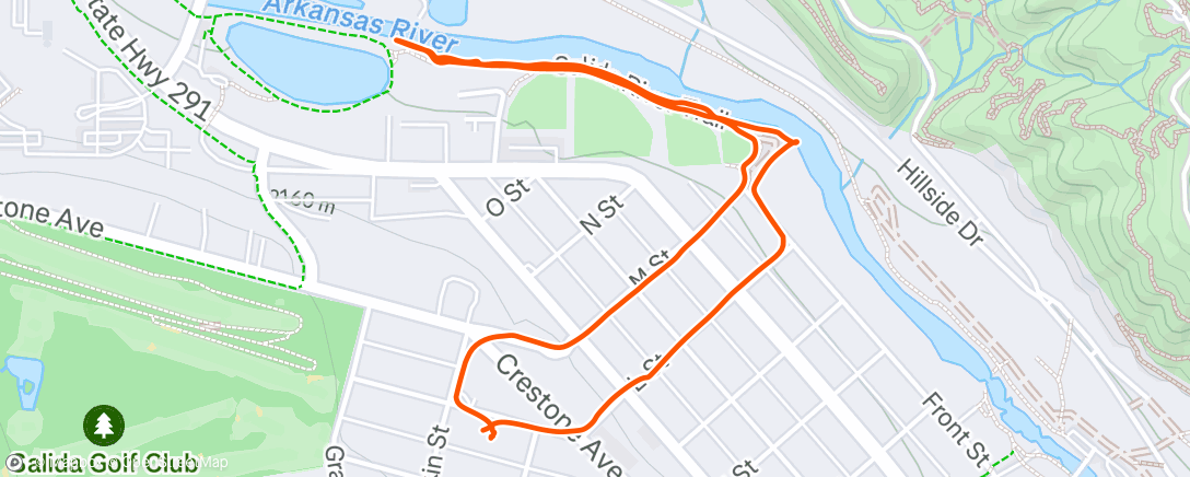 Map of the activity, Morning Hike