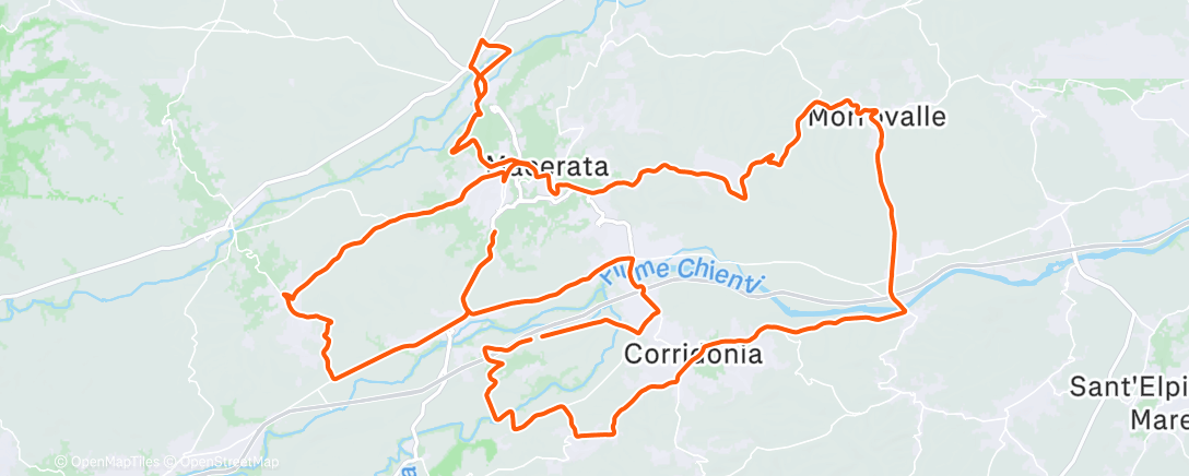 Map of the activity, Ciclismo