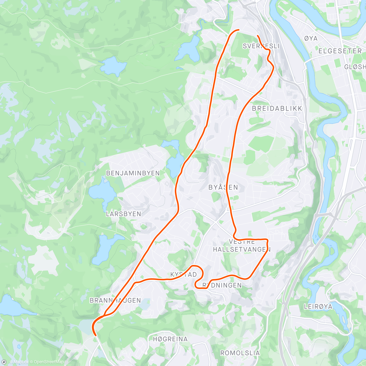Map of the activity, Fredagstempo