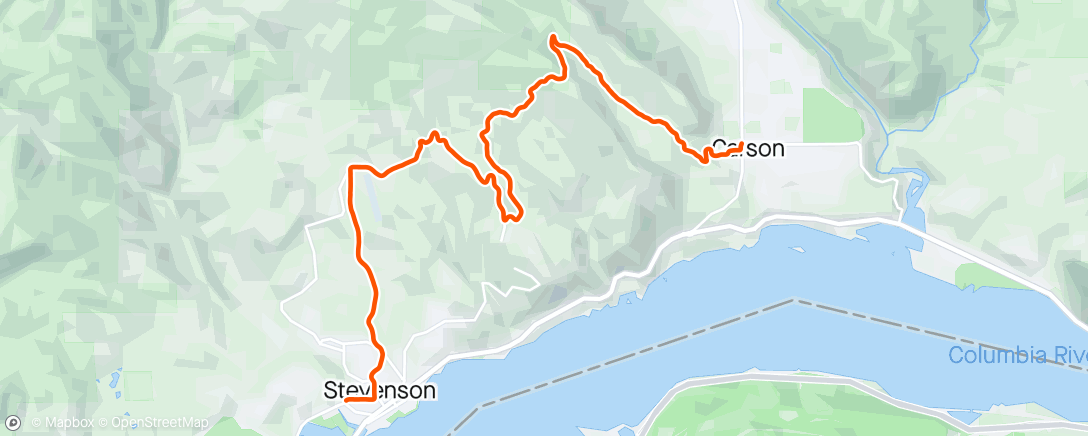Map of the activity, Gorge Ridge Run