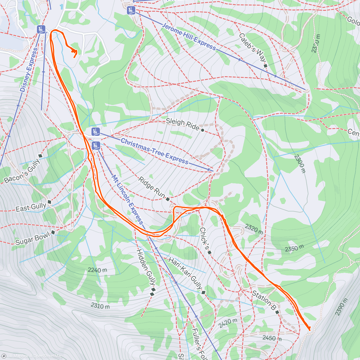 Mapa de la actividad (Ran out of light)