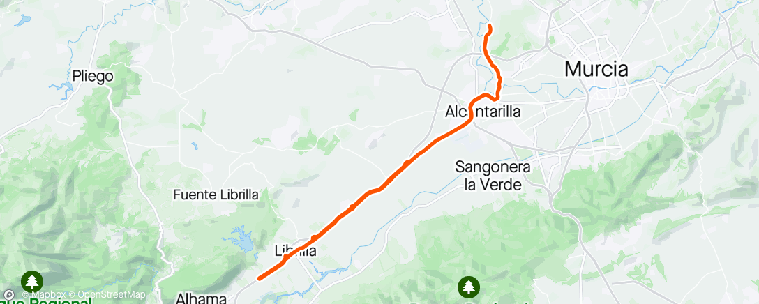 Map of the activity, Alcantarilla con María y su gregario😂