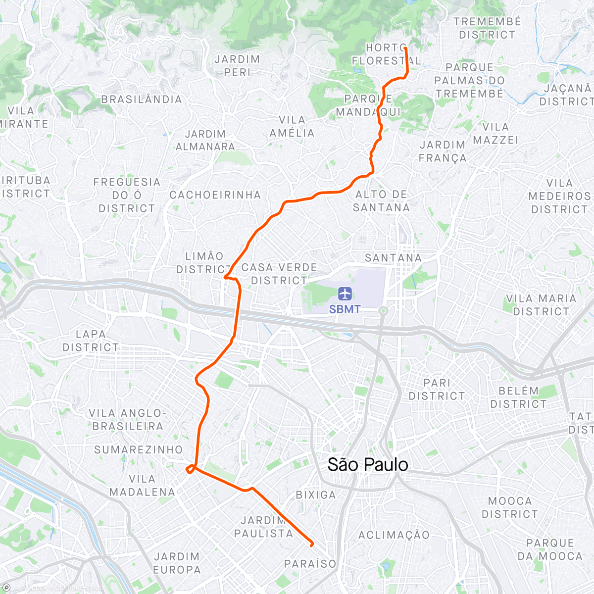 Kaart van de activiteit “Commute”