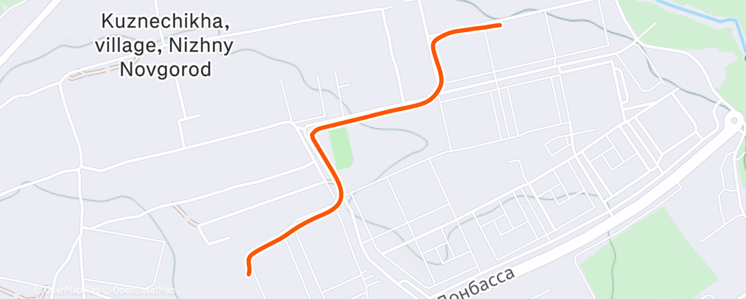 Map of the activity, Полуденный забег