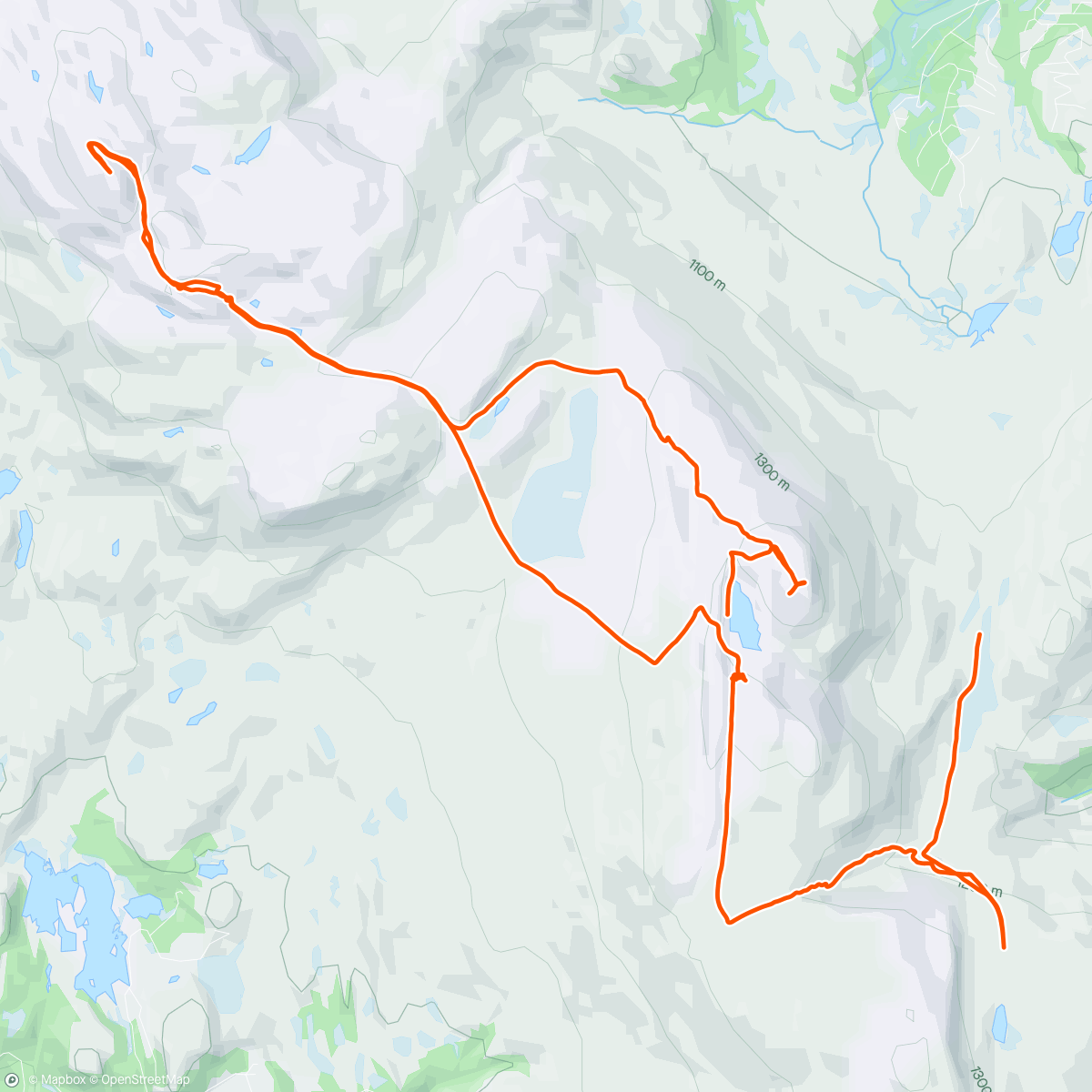 Map of the activity, Rundtur på Norefjell etter overnatting på Høgevarde
