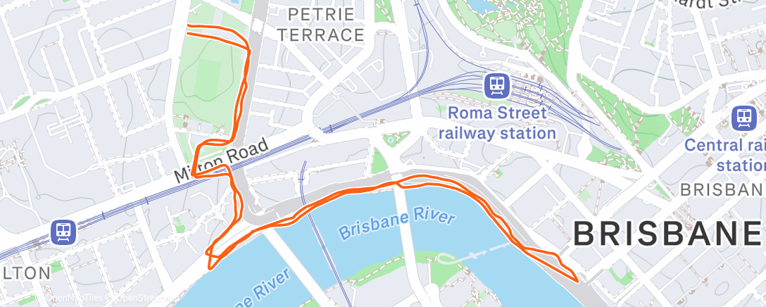 Map of the activity, Afternoon Run