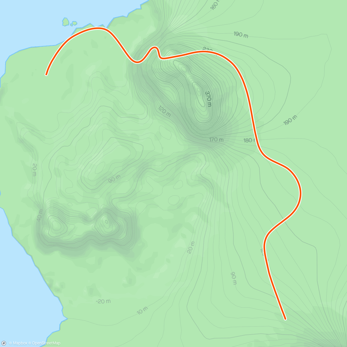 「Zwift - Volcano Flat in Watopia」活動的地圖
