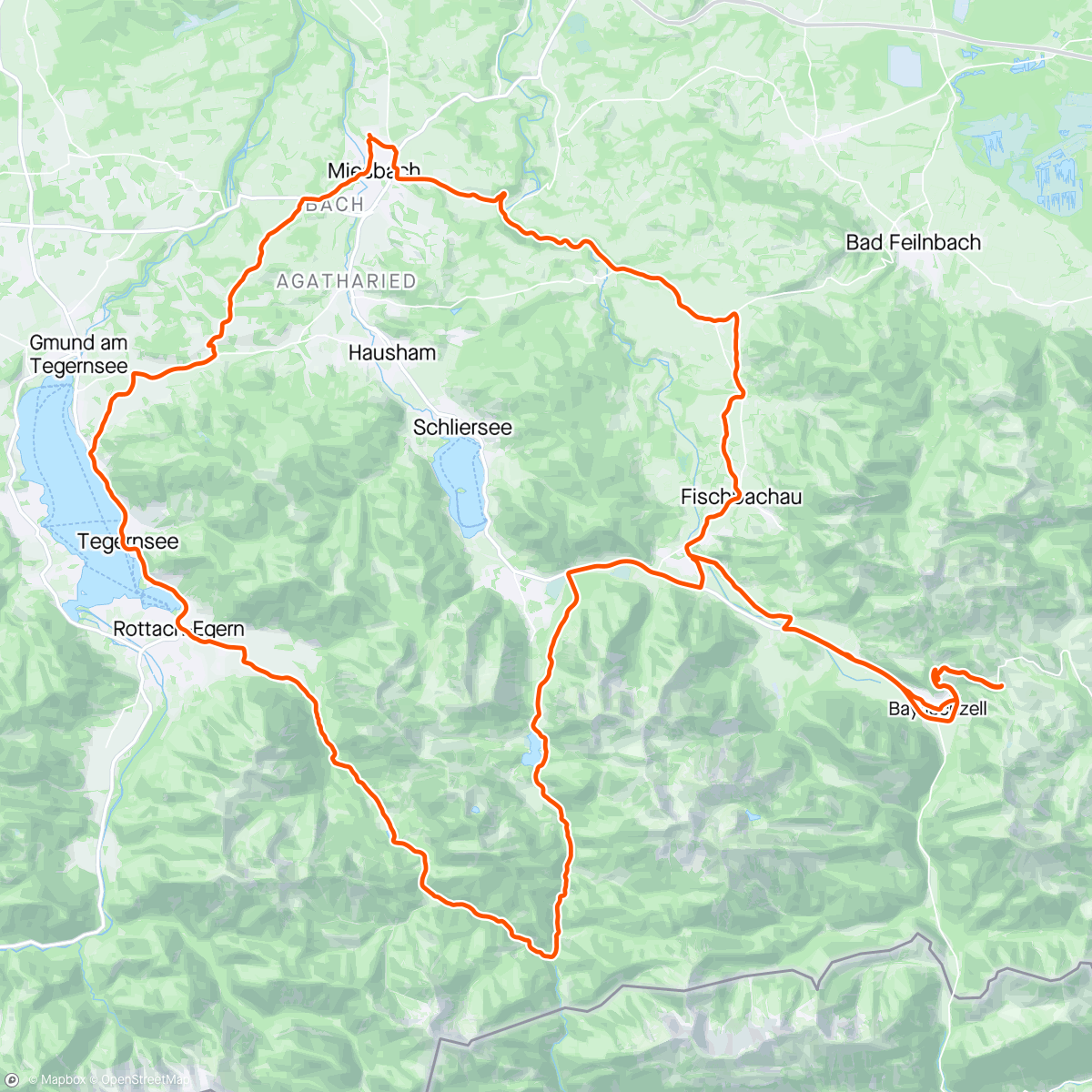 Mapa da atividade, Spitzing und Sudelfeld mit Tine