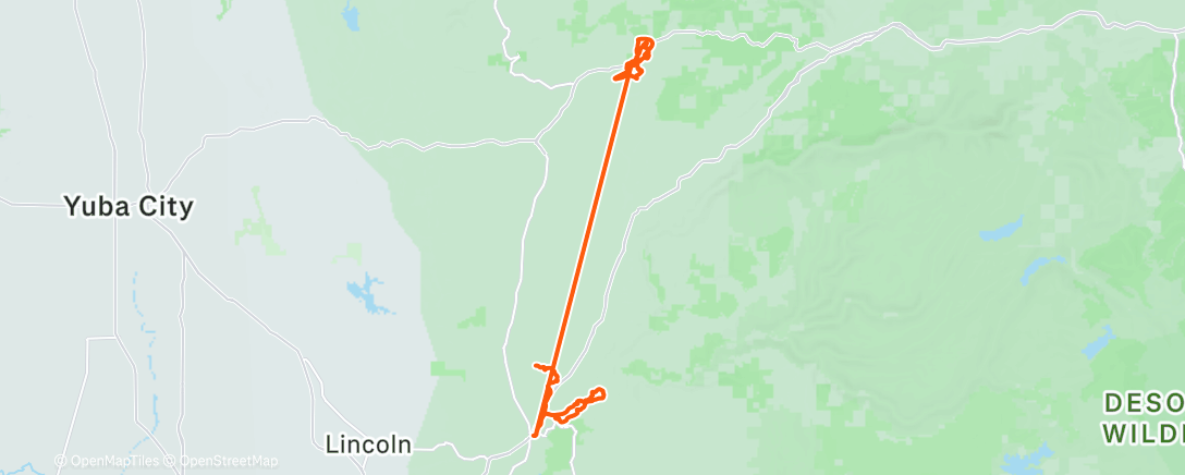 Map of the activity, Cycling