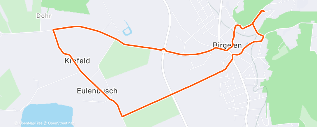 Map of the activity, Lauf am Nachmittag