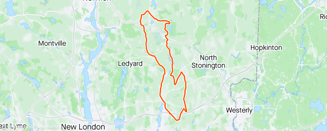 Map of the activity, EBAC Mystic to Latern Hill