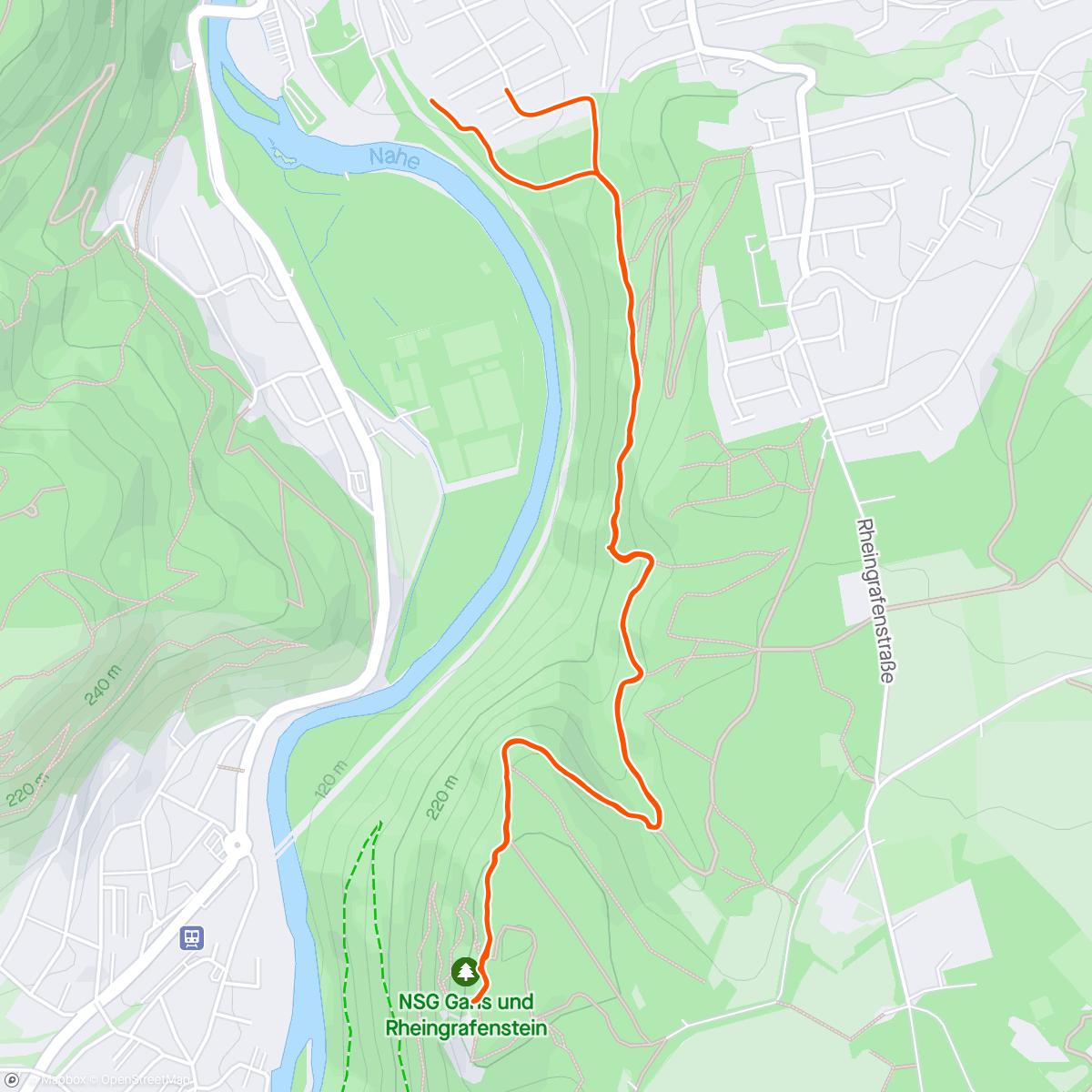 Map of the activity, Hike 2 Gans with the Kids