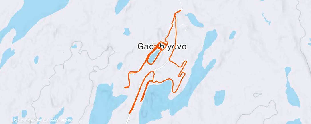 Map of the activity, Afternoon Run