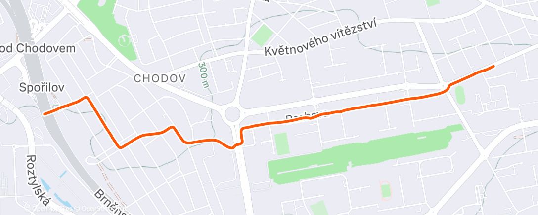 Map of the activity, Afternoon Walk