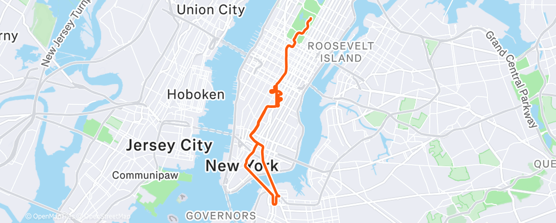 Map of the activity, Zwift - Group Workout: Rhino Racing Workout Thursday (E) on The Double Borough in New York