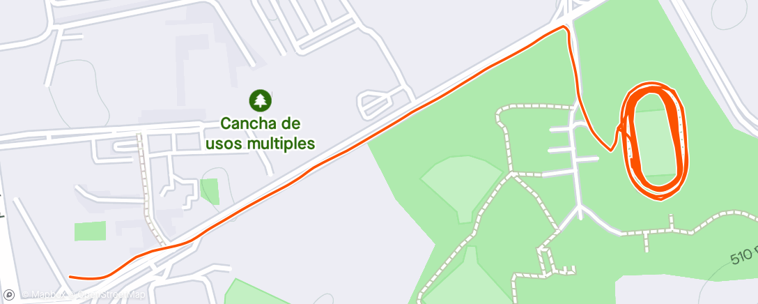 Map of the activity, Carrera de mañana