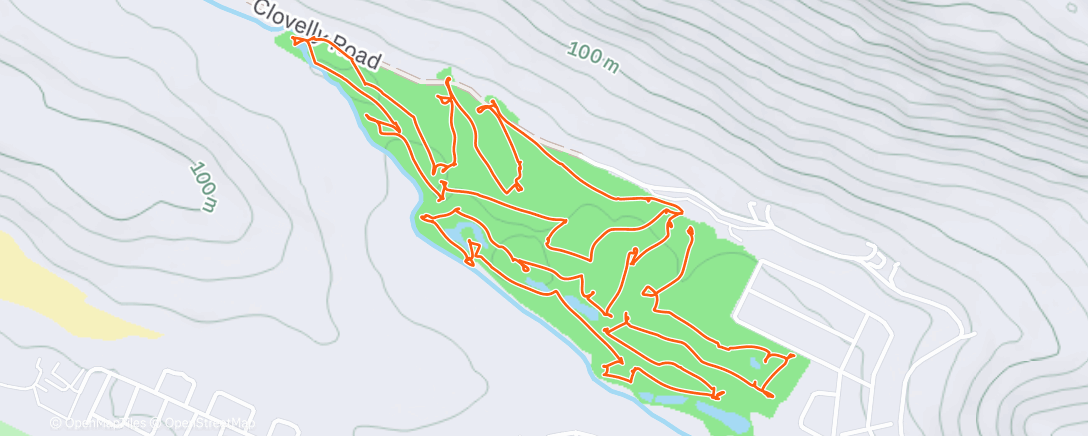 Map of the activity, Morning Golf