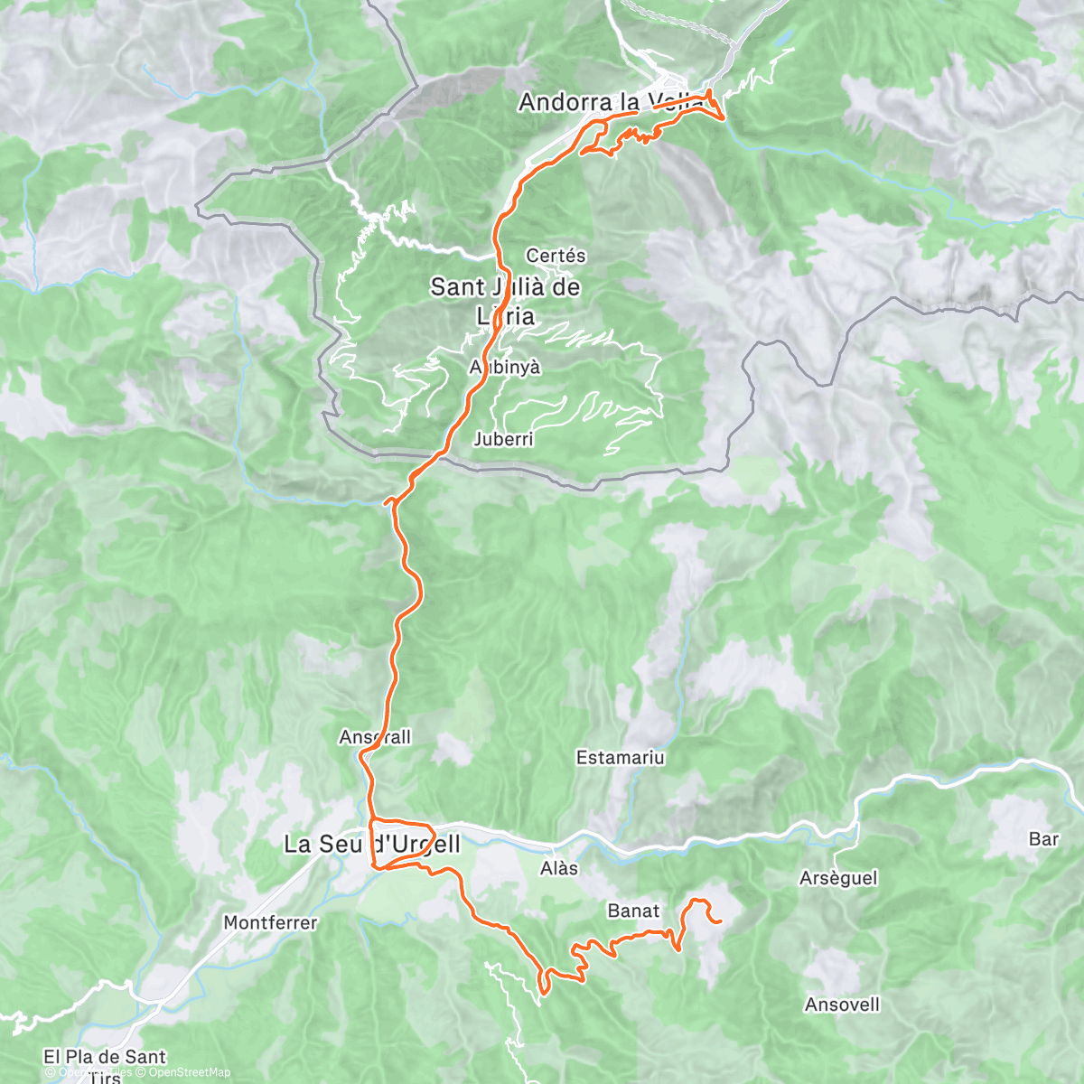 Map of the activity, Back in the mountains 🤩