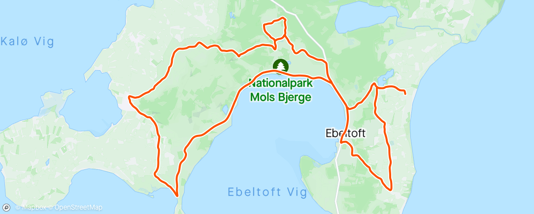 Map of the activity, 190424 Rundt på Mols med Norgesholdet