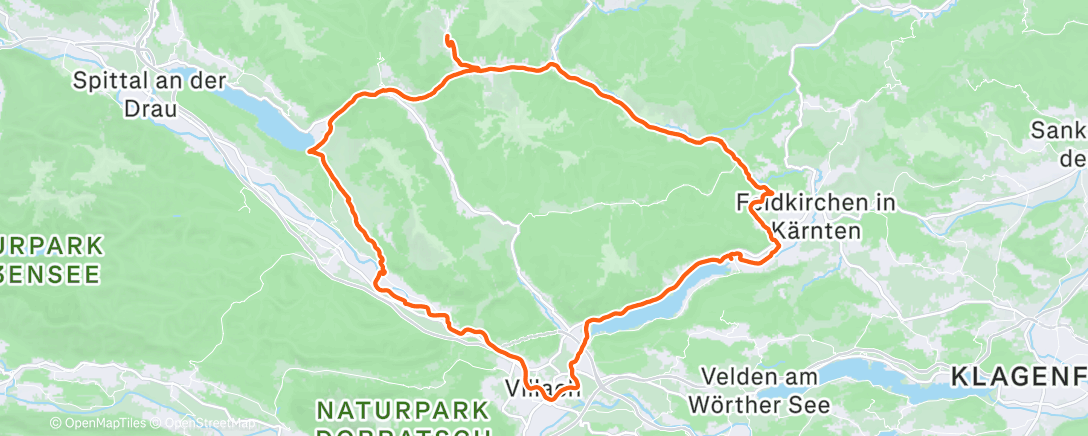 Map of the activity, Radfahren