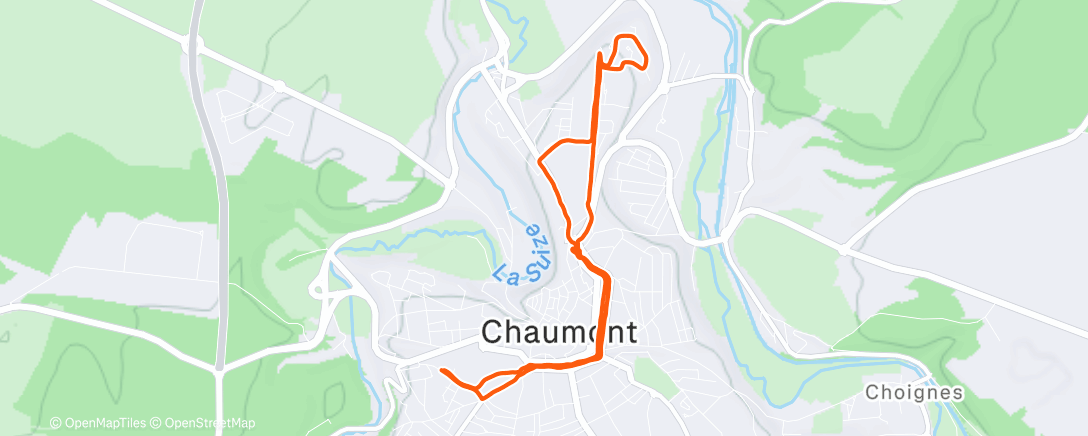 Map of the activity, Morning Run