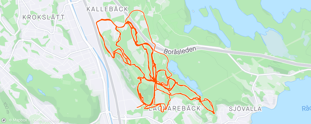 Map of the activity, Mölndal rundtur