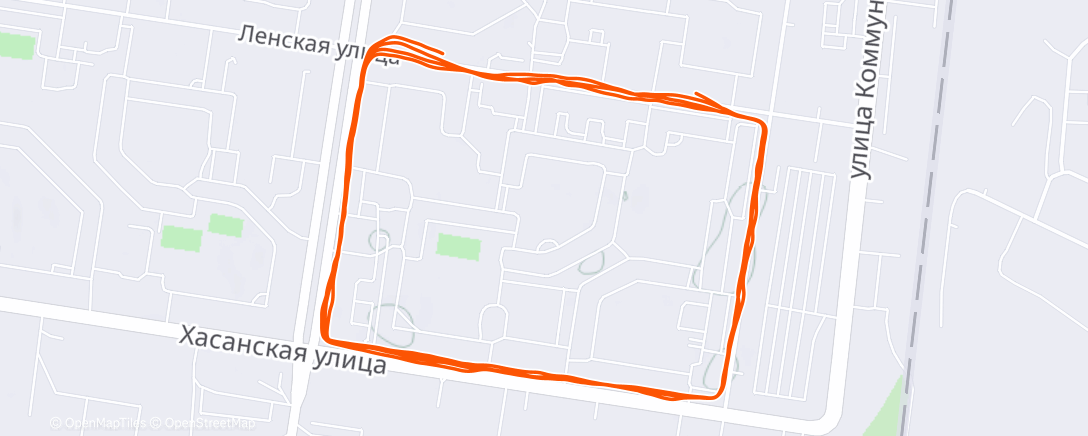 Map of the activity, Вечерний забег