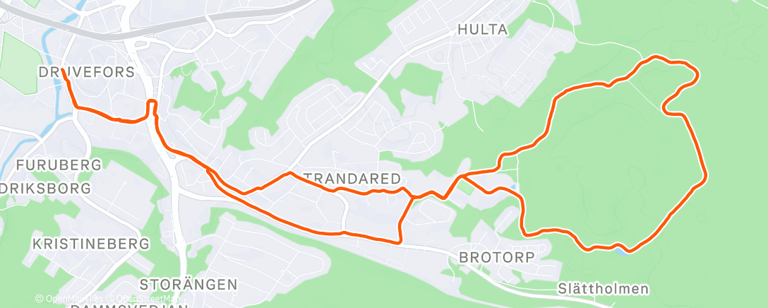 Map of the activity, Kransmossen