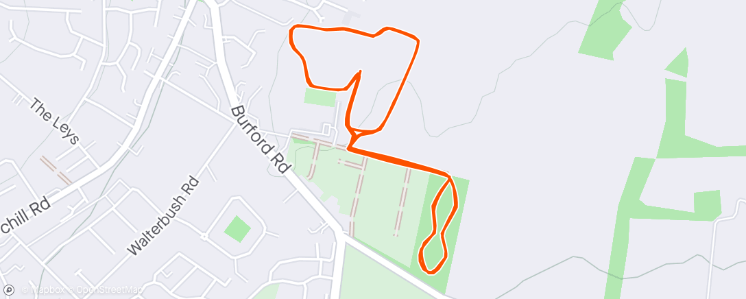 Mapa da atividade, Chipping Norton School parkrun