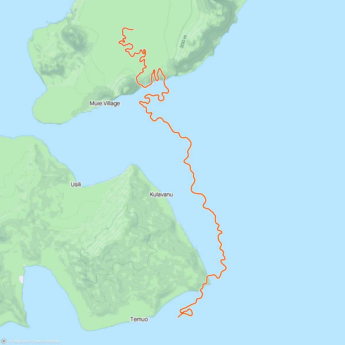 Mapa de la actividad (Zwift - Jurassic Coast in Watopia)
